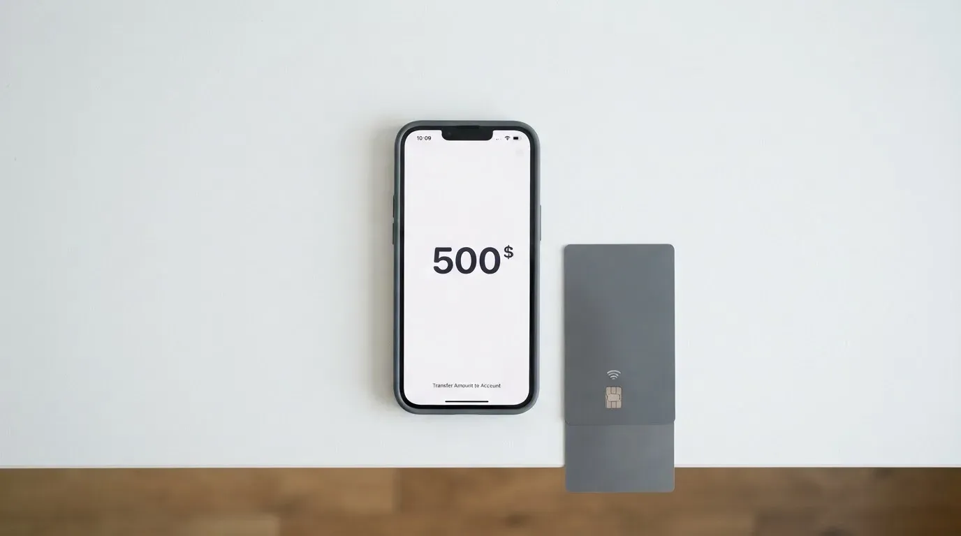 A phone showing a stablecoin transfer screen