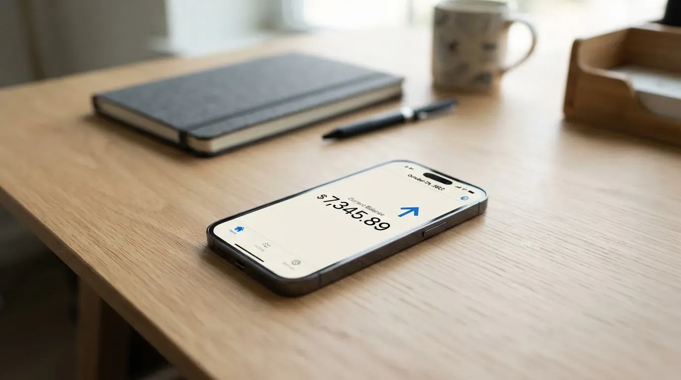 A phone showing a stablecoin transfer screen