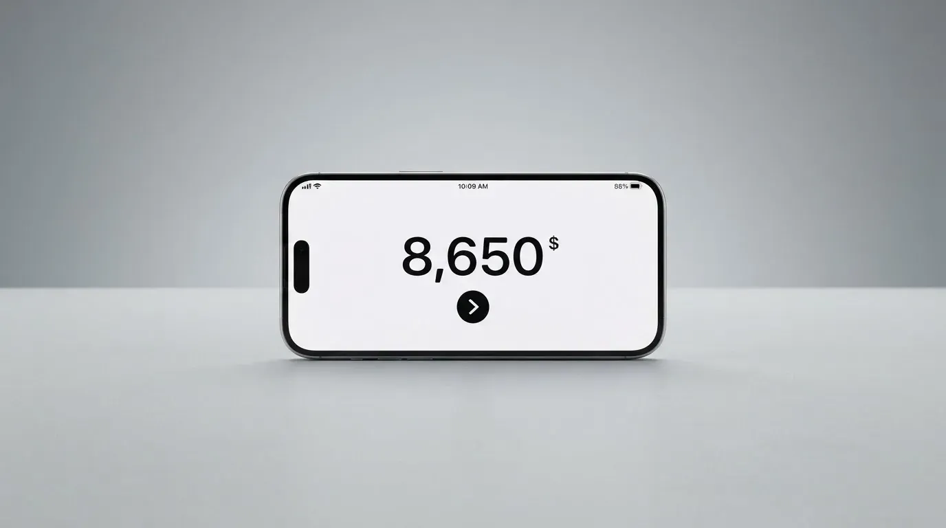 A phone showing a stablecoin transfer screen