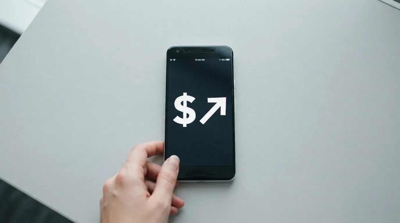 A phone showing a stablecoin transfer screen