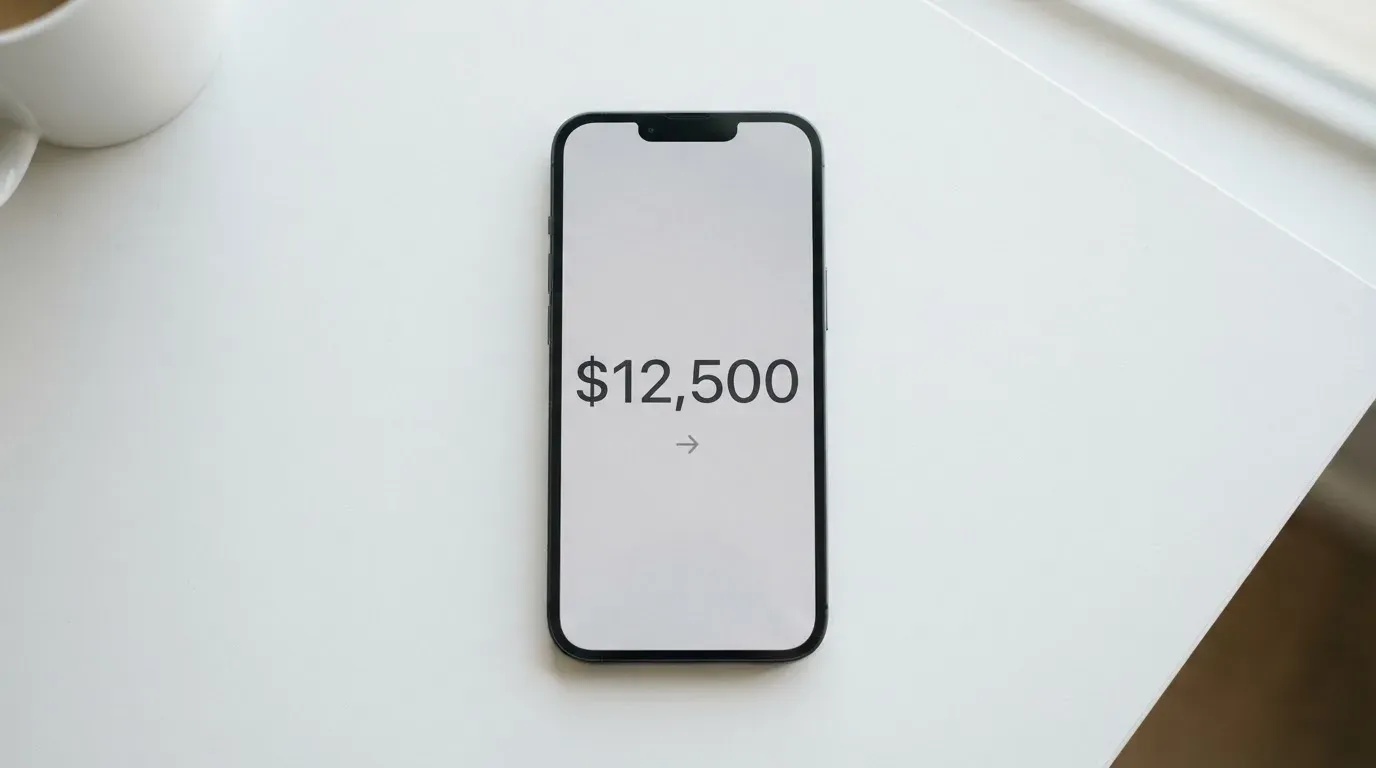 A phone showing a stablecoin transfer screen