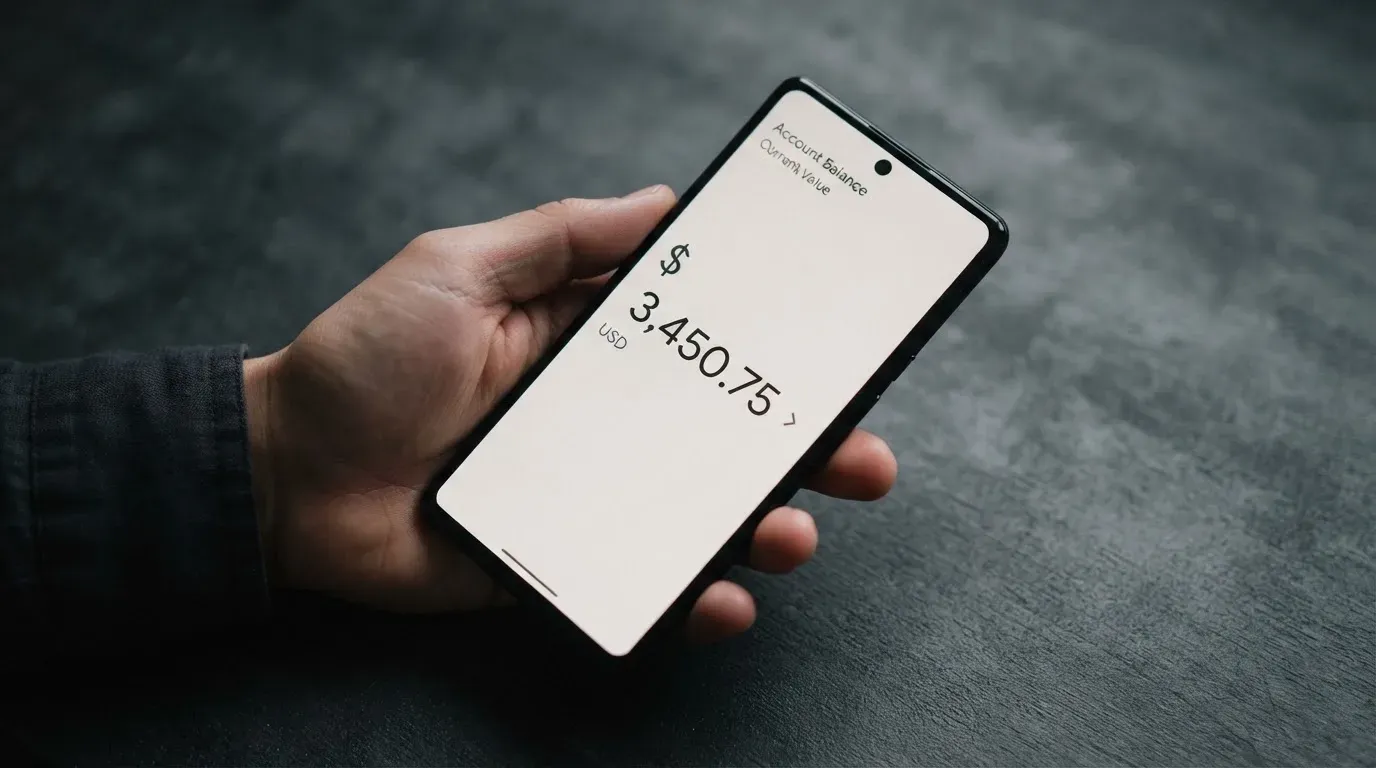 A phone showing a stablecoin transfer screen