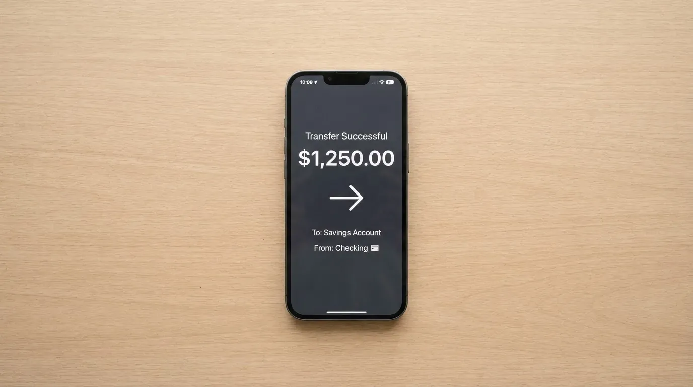 A phone showing a stablecoin transfer screen
