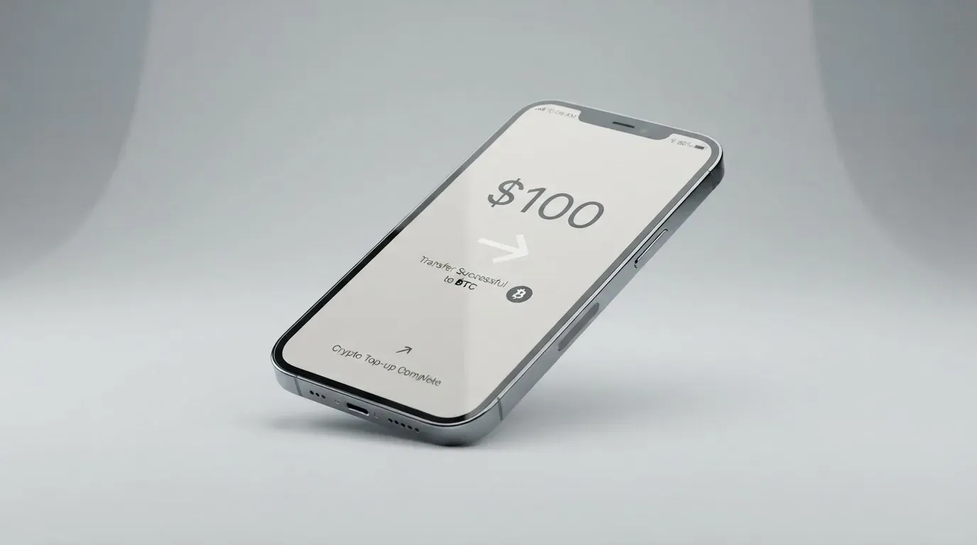A phone showing a stablecoin transfer screen