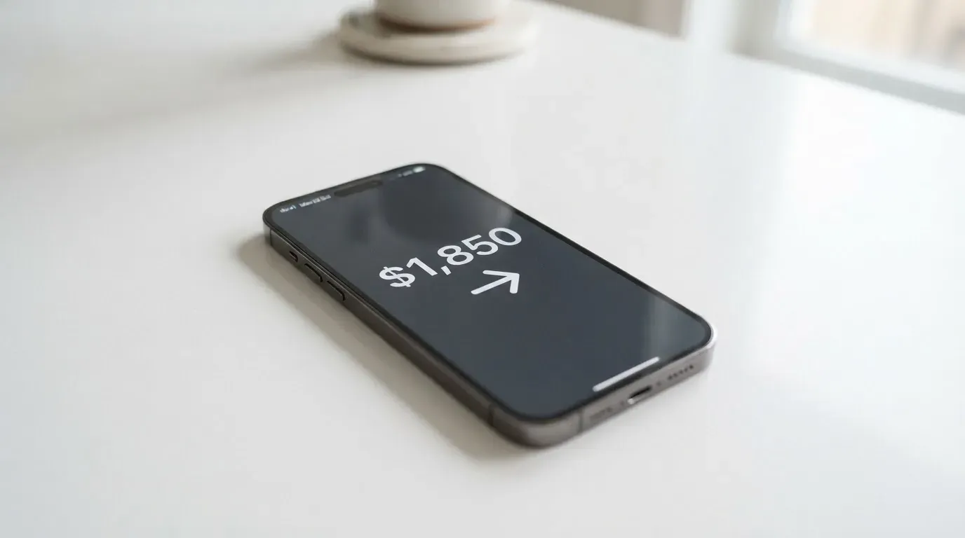 A phone showing a stablecoin transfer screen