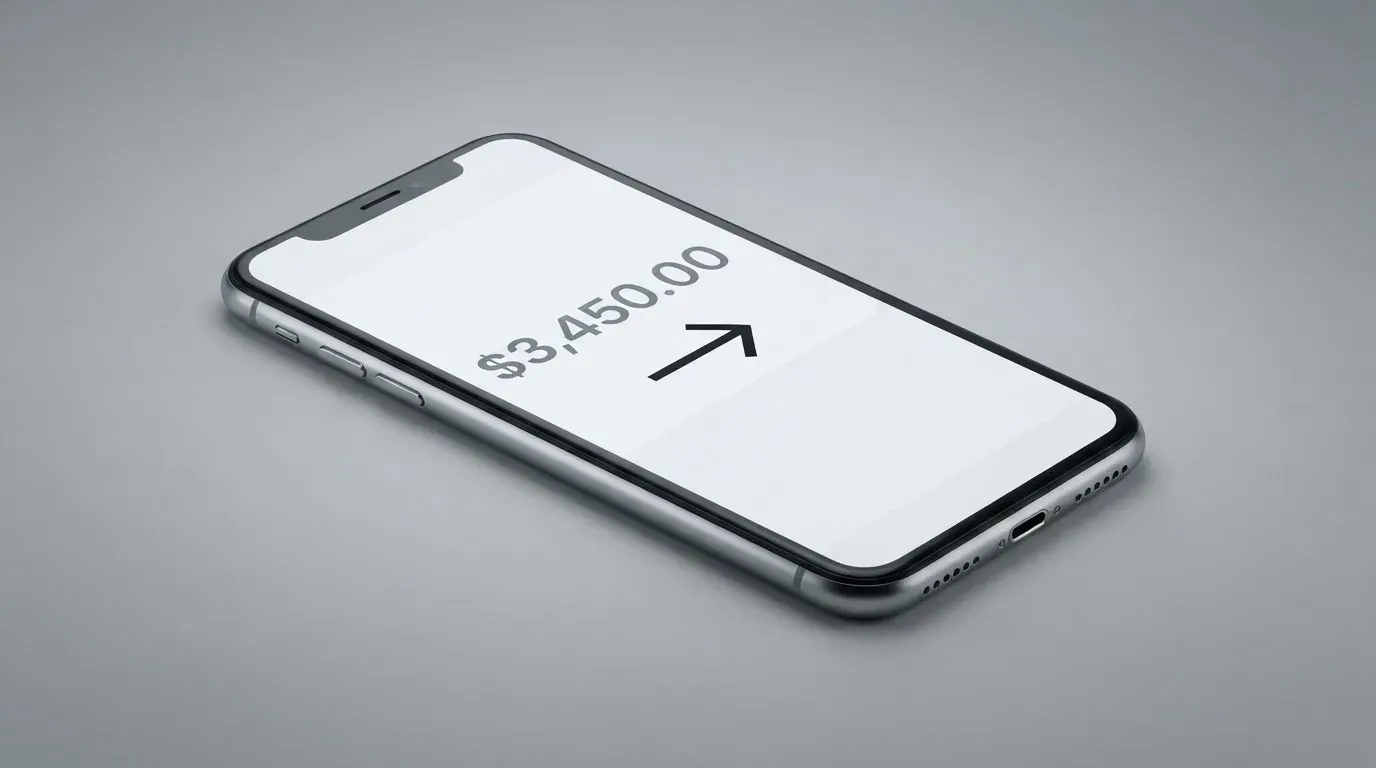 A phone showing a stablecoin transfer screen